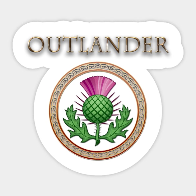 Outlander Thistle Sticker by ShawnaMac